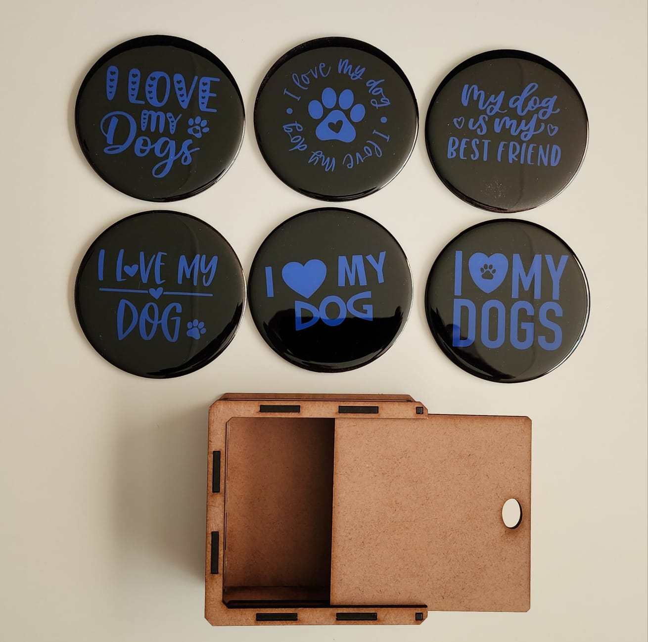 “I Love My Dogs” Resin Coasters