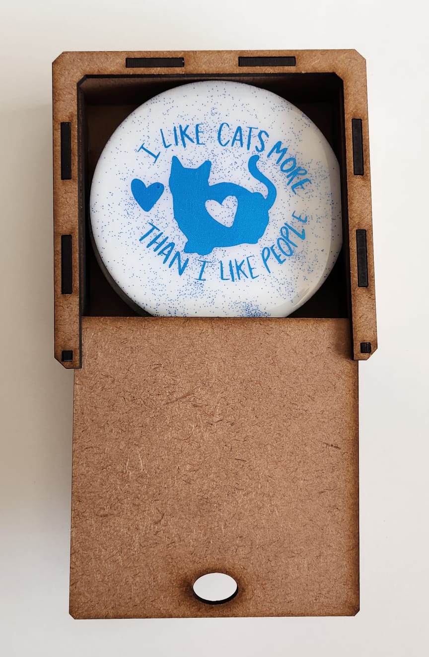 “I Love Cats” Resin Coasters - Image 2