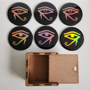 Eye of Ra & Eye of Horus Resin Coasters