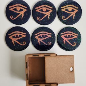 Eye of Ra & Eye of Horus Resin Coasters