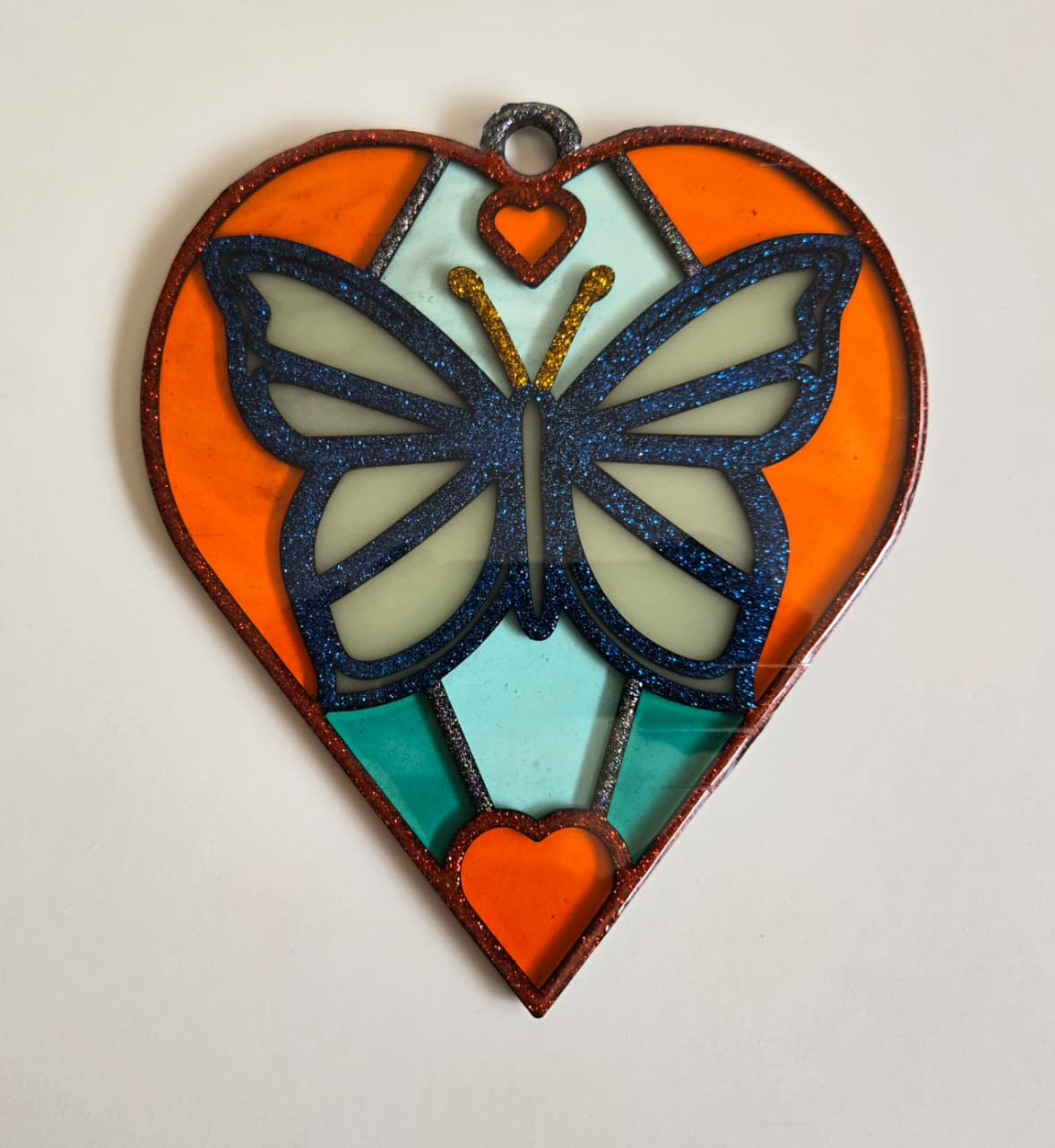 Stained Glass Effect made from Resin Sunflower Heart Suncatcher