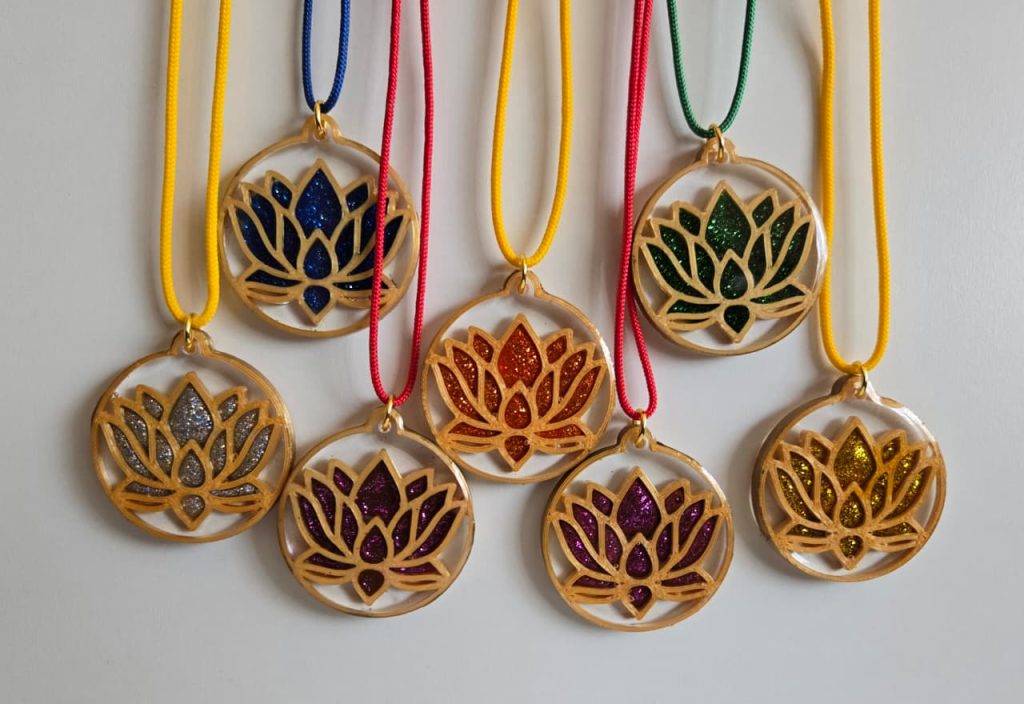Lotus Resin Necklace